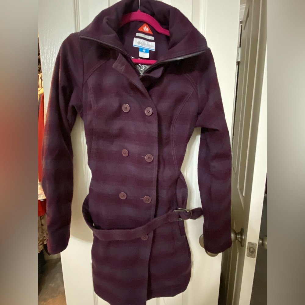 Columbia Omni-shield plaid coat size small